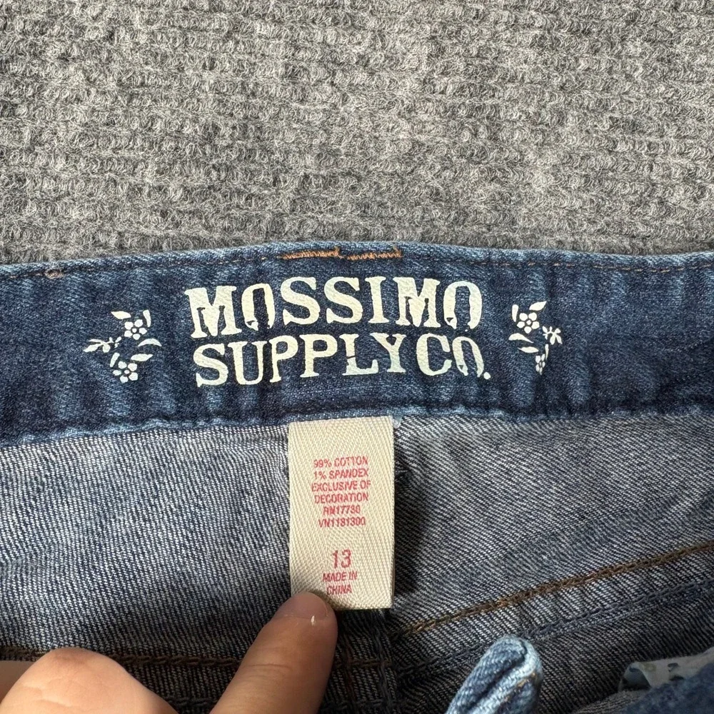Mossimo Supply Co Womens Size 13 Blue Denim Bermuda Shorts Cuffed Jorts 4117